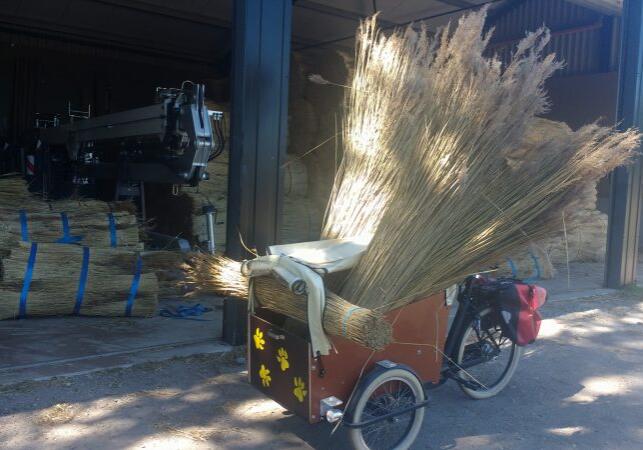 riet op bakfiets ophalen